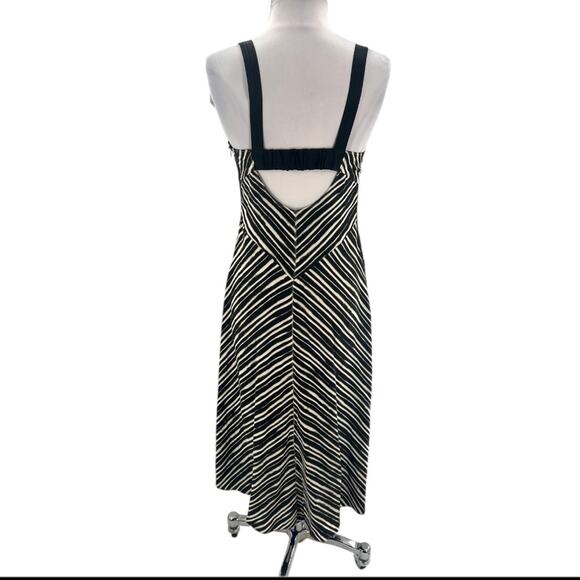 LA LIGNE Eva stripe silk dress midi sz S black white - Picture 4 of 8